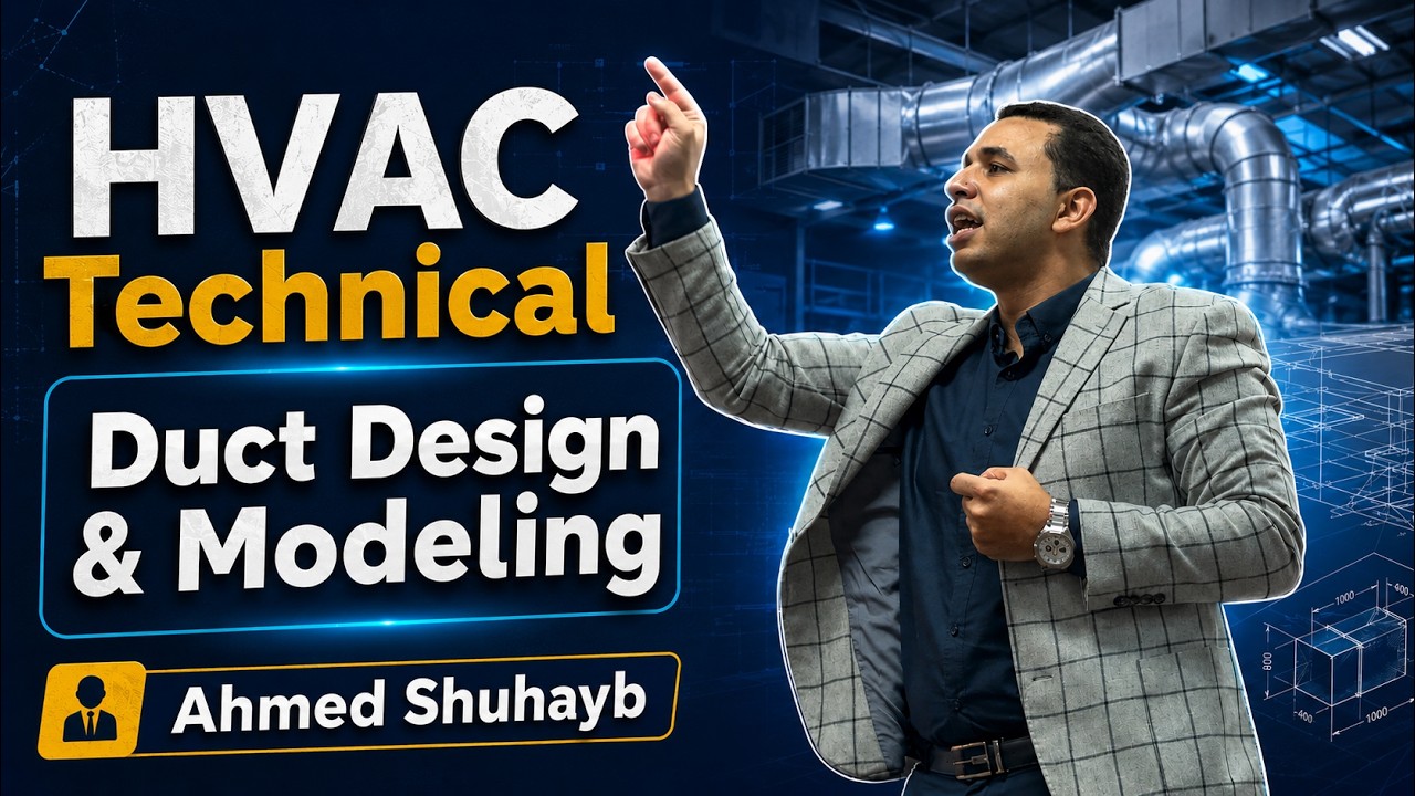 HVAC Technical " Duct Design & Modeling - Lec 05 Part 3 of 5 " - Eng ...