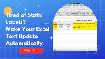 Stop Typing It Manually! Create Dynamic Dates & Text in Excel
