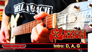 *SAXON* - &quot;Suzie Hold On&quot; Guitar Cover - With Chord Notation