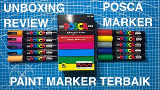 UNBOXING - REVIEW POSCA MARKER INDONESIA | PAINT MARKER TERBAIK DI DUNIA