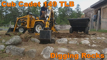 Cub Cadet 149 Garden Tractor Loader Backhoe Digging Rocks