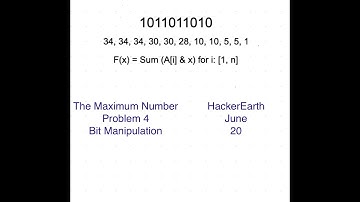 The maximum number | June 20 Circuits | Hackerearth