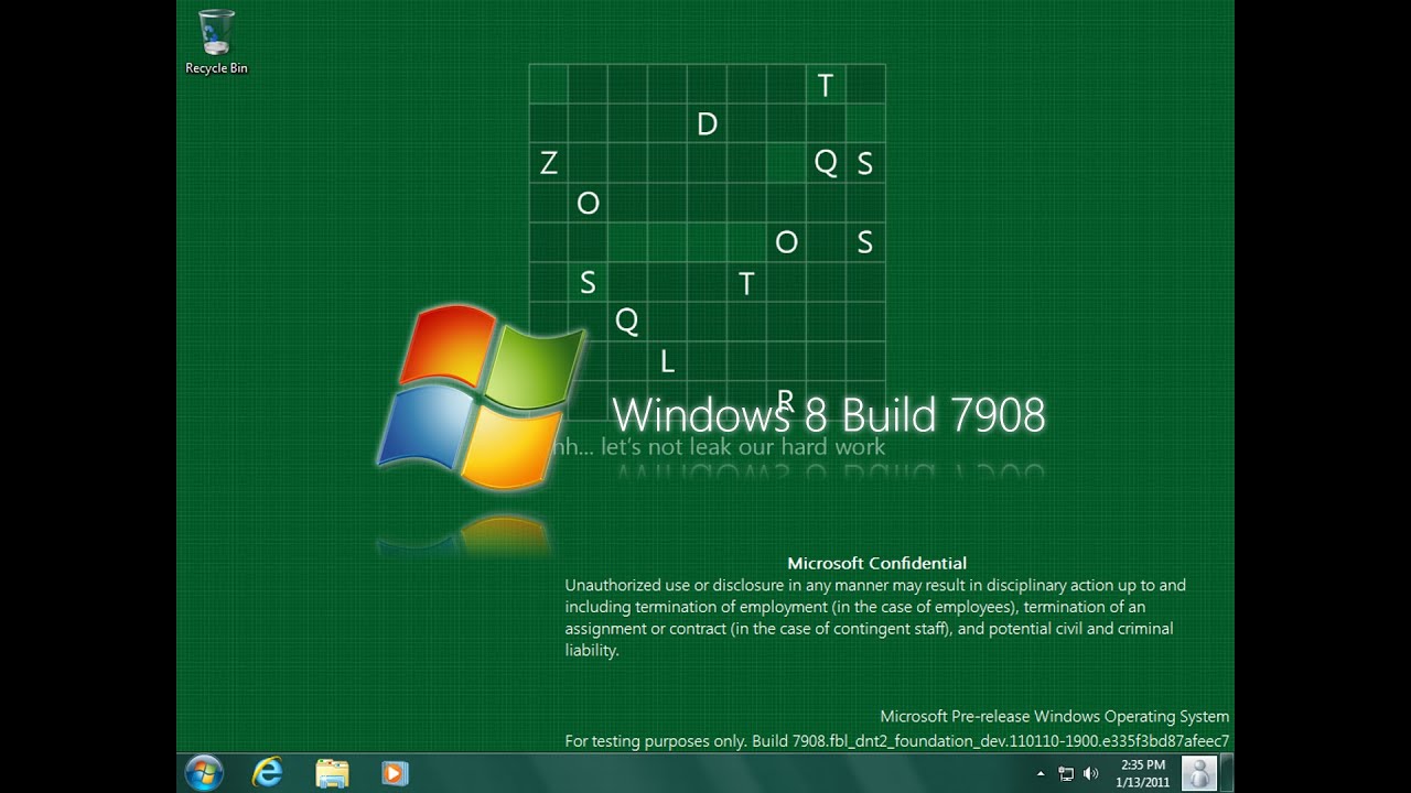 Taking a look at Windows 8 Build 7908 - YouTube