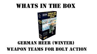 Unboxing : Winter Heer Weapon Teams for Bolt Action from Warlord Games