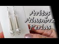 ARITOS EN FORMA CÓNICA, ALAMBRE Y PERLAS. Curso de alambrismo.