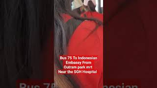 #bus 75 To Indonesian Embassy 🇮🇩🇸🇬 #kbrisingapura #shorts