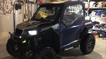 Spike upper door install on 2020 Polaris general XP ride command with inferno heater! Part 1 and 2.