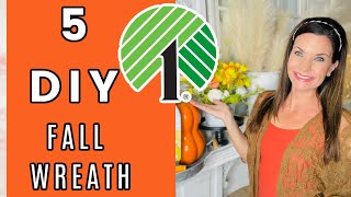 🍁5 DIY Dollar Tree FALL WREATH DECOR CRAFTS 🍁 Olivias Romantic Home DIY