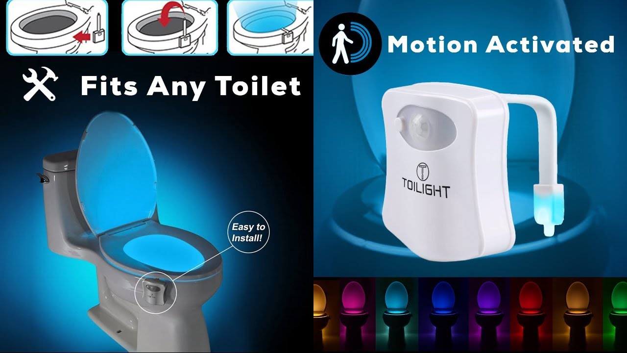 The Original Toilet Night Light Tech Gadget. Fun Bathroom Motion