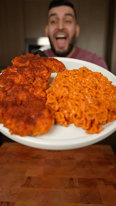 Greatest Combo! #friedchicken #noodles #easyrecipe