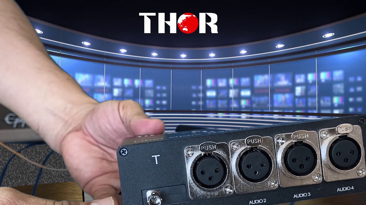 Audio over fiber Analog 4 XLR balance Audio Transmitter receiver over