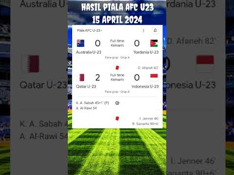 Qatar vs Indonesia | hasil Piala AFC U23 tadi malam #shorts