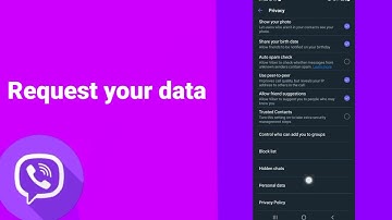 How To Request your data On viber App