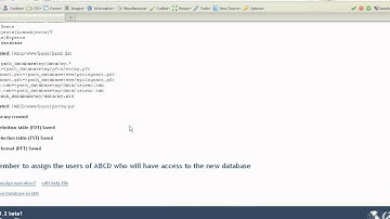 ABCD - Create database from scratch