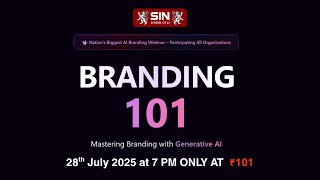 Branding 101 Workshop – Master Branding with Generative AI | Live Webinar @ ₹101 Only