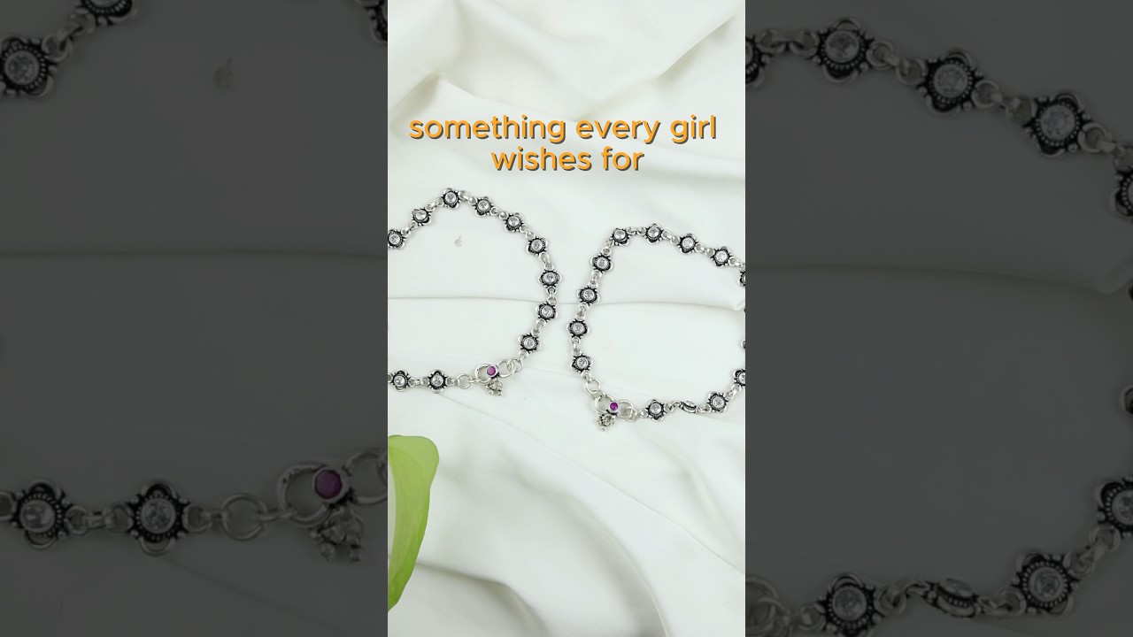 anklet silver design 