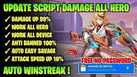 UPDATE SCRIPT DAMAGE ALL HERO ‼️ DAMAGE BRUTAL PARAH CUY 😱