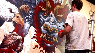 HUGE DRAGON Wrap-Around MURAL!