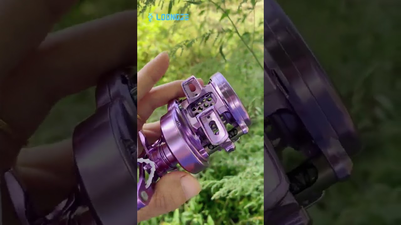 Purple BFS fishing reel, 139g Loongze CNC round Baitcasting Reel