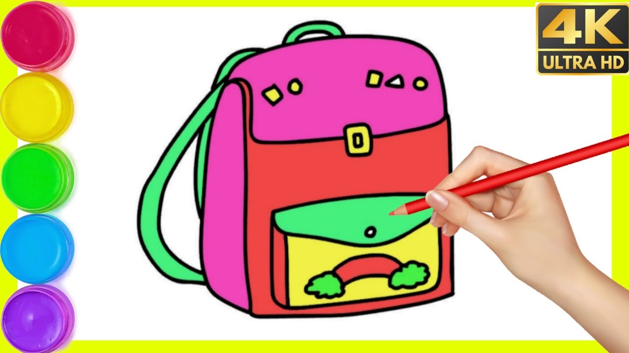 Yellow School Bag Drawing Illustration PNG Images | PSD Free Download -  Pikbest