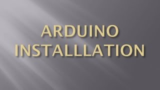 1. arduino installation