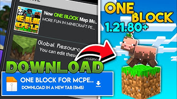 One Block Minecraft PE 1.21.80+ || one block minecraft download android 1.21
