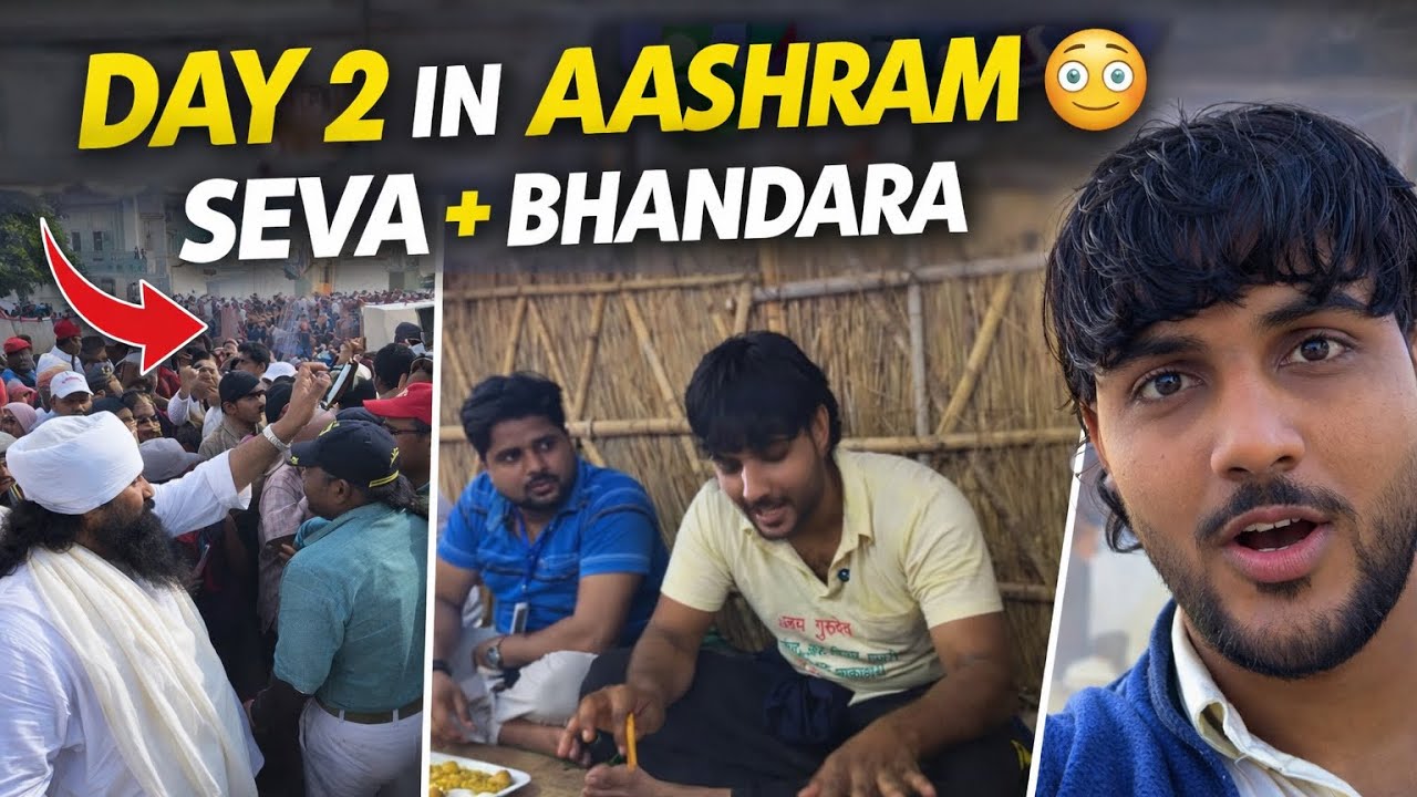 Day 2 IN AASHRAM😍🙌🏻 holi special #AshramLife #Day2Vlog #SevaLife #SpiritualJourney #VillageLife