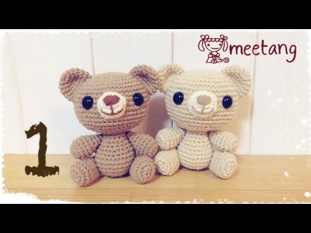 かぎ針編み 1 6 くまのあみぐるみの編み方 頭 How To Crochet A Amigurumi Bear Youtube
