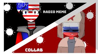 Radio meme | Countryhumans Ame X Rus | Collab | Warning flashing , blood