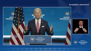 Remarks by President-elect Joe Biden and Vice President-elect Kamala Harris on the Economy