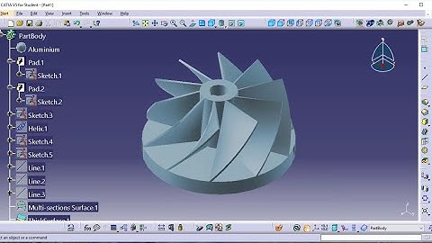 Catia Tutorial|How to create 3D impeller blade in catia for the beginners