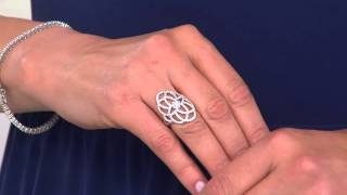 Epiphany Diamonique Open Design Ring with Jennifer Coffey
