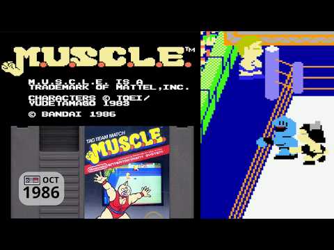 Tag Team Match: M.U.S.C.L.E. (NES) 4K Gameplay + Manual | Bandai, Oct 1986