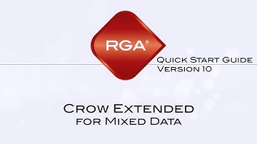 RGA 10 Quick Start Guide Chapter 4.2: Crow Extended for Mixed Data