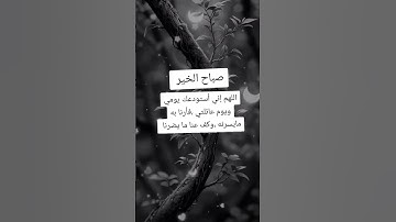 أللهم أني أستودعك يومي ويوم من احب #اذكار_الصباح #اذكروالله #اكسبلور #المصحف #لايك #ايقنت #دعاء