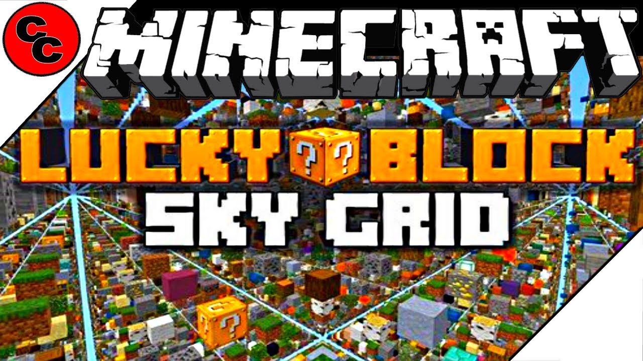 Minecraft Marketplace Showcase Lucky Block Sky Grid Map Youtube