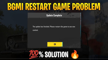 Bgmi game Restart problem Solution 😍 the update has finished. please restart the game to see content