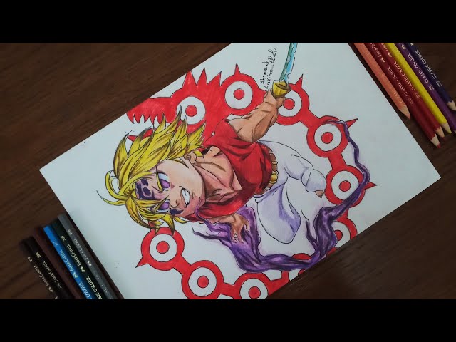 SPEED DRAWING ANIME  Pencil Drawing - Meliodas - BiliBili