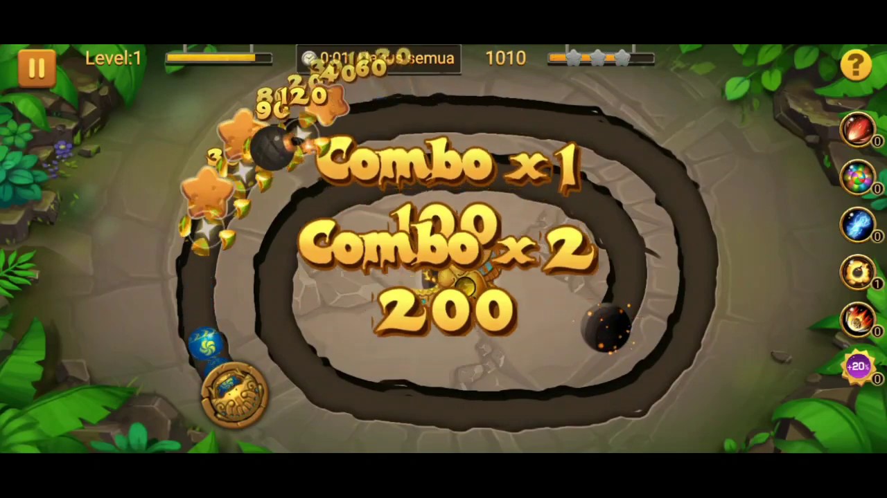 Jungle Marble Blast Android Game Level 1 s.d 7 (HUTAN) YouTube