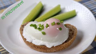 Poached egg in microwave