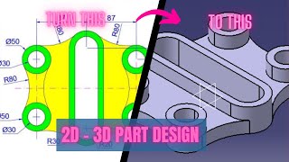 CATIA Design for Beginners Exercise 08 I Catia v5 tutorial exercise I Part Design I AUTOCAD