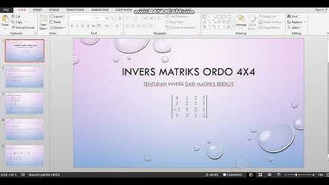 Penyelesaian Invers Matriks ordo 4x4 dengan Program Aplikasi Matlab
