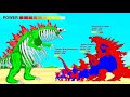 EVOLUTION of GODZILLA, KONG, SHARZILLA, DINOSAUR ALL Seasons Characters Power &amp; Size Comparison