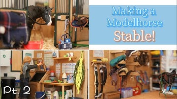 Making a Model Horse Stable! Part 2 - Miniature Schleich Barn Tutorial