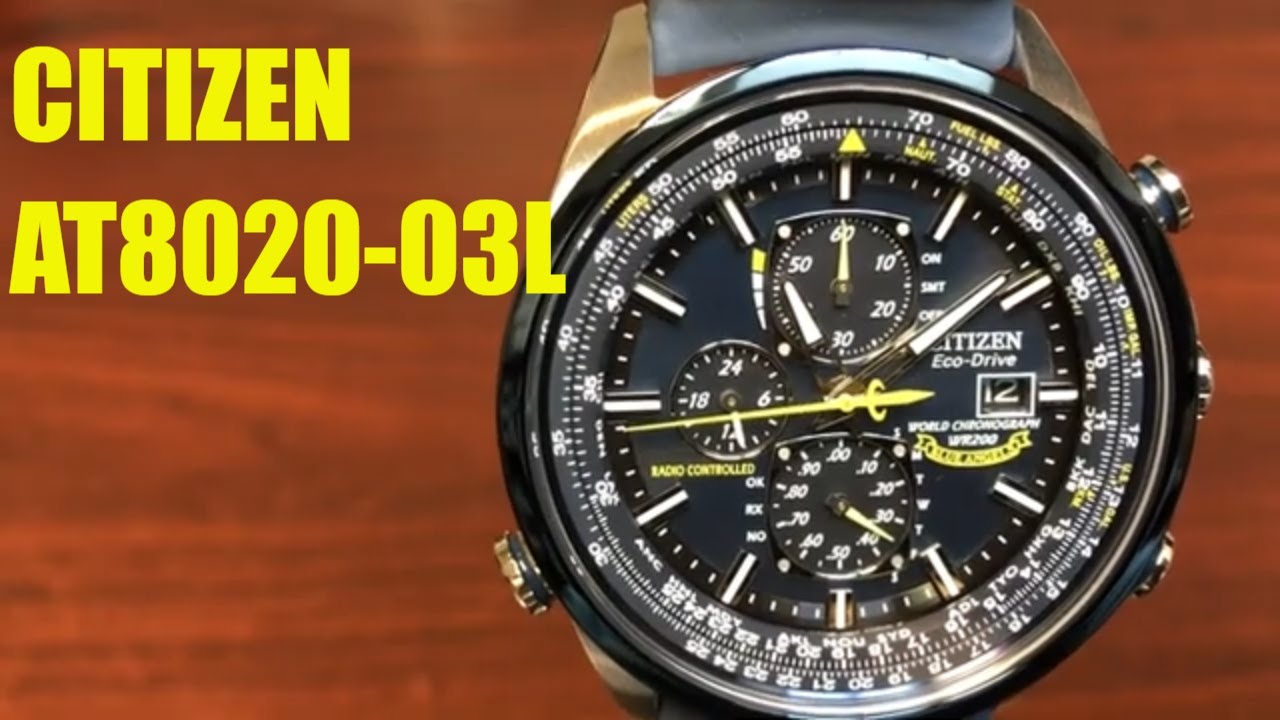 Citizen Eco-Drive Blue Angels Chronograph Watch AT8020-03L - YouTube