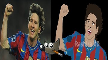 GIMP Vector Art | Lionel Messi | Beginner Level