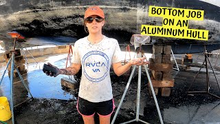 Painting an Aluminum Hull (Total Boat Ablative Antifoul/Bottom Paint) : Chuffed Adventures S6Ep1