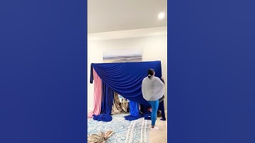 How to make swags at the top of your backdrop