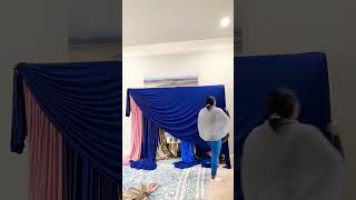 How to make swags at the top of your backdrop