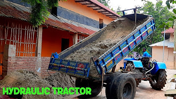 Sand is load from the river into tractors & unload over rough roads through hydraulic facilities.8